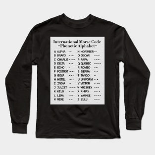 Morse Code Alphabet Long Sleeve T-Shirt